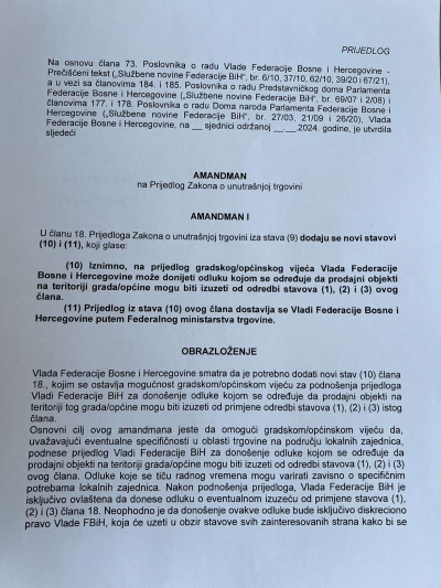 Neradna nedjelja za sve trgovine, izuzeće samo uz saglasnost Vlade FBiH